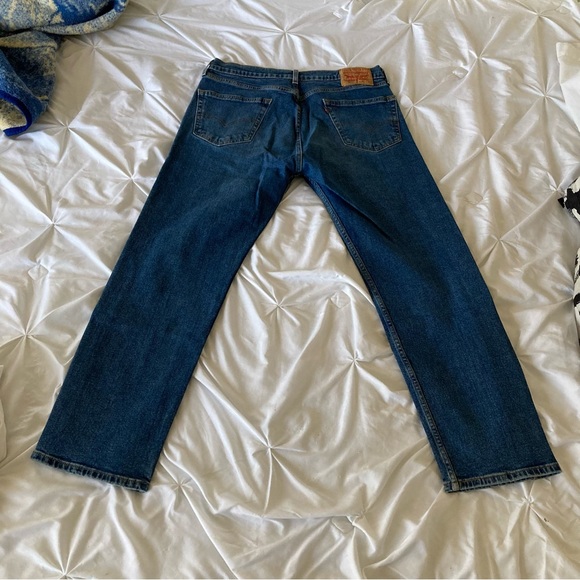 Levi’s 505 workwear 34x30 sun faded blue wash red tab straight leg jeans - Picture 5 of 8